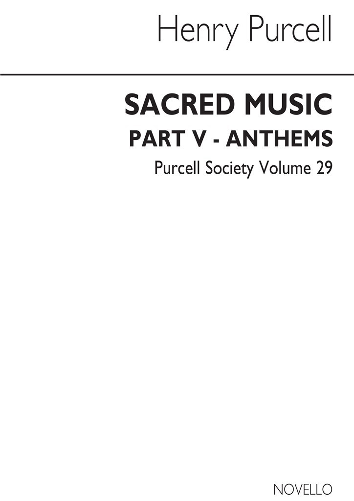 Purcell Society Volume 29